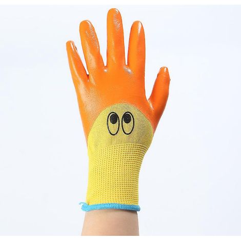 pour Les Enfants:1 Paires De Gants De Travail (avec Revtement De Paume) En Tissu Extensible, Pour Le Jardinage Et Plus (1/5)