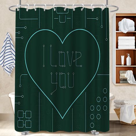 Rideau de bain en polyester 180x180 léger cache baignoire pour protéger le sol des éclaboussures efficacement (1/5)