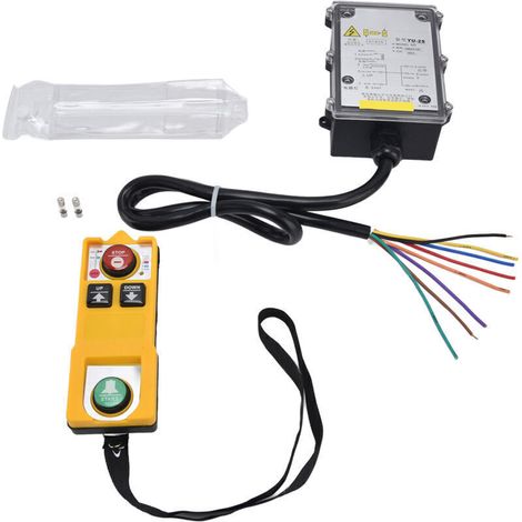 Téléténiste de Remorque, Télécommande Radio Stop Start Bouton de Portage de Bateau Remote Commande Crane Télécommande 2 Clés de la Cale de Levage de Grue Interrupteur sans Fil (DC 24V). (1/4)