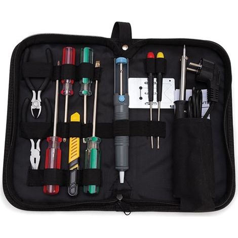 Velleman Kit de herramientas, para el manitas, 11 piezas, no magnéticos, con estuche, negro
