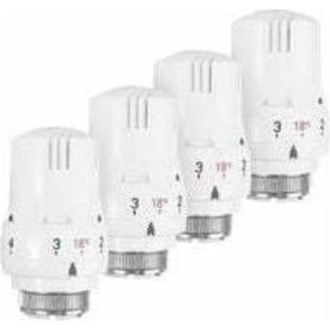 Lot de 4 Têtes Thermostatiques M30 x 1,5 pour Radiateur Robinet de Chauffage (1/4)