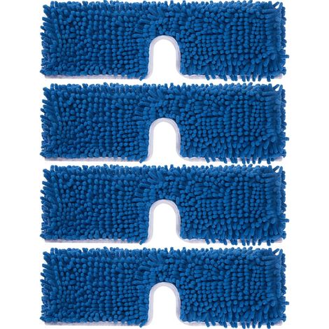 4er-Pack gepolsterte Ersatzköpfe für Dual-Action-Mikrofaser-Moppsysteme, Ersatzköpfe für Nass- und Trockengebrauch, maschinenwaschbare doppelseitige Oberfläche (1/5)