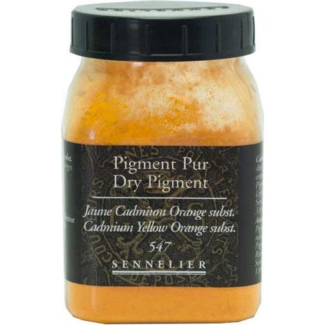 Pigment pour création de peinture - pot 110 g - Jaune de cadmium orange substitut