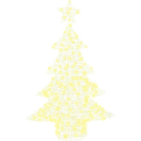 Sapin de Noël,Arbre de Noël avec 100 LED Blanc chaud 120 cm Acrylique CFW76034 (1/5)