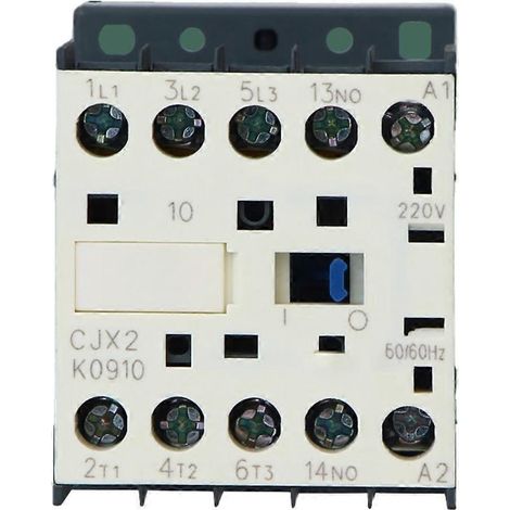 CJX2-K0910 Bobine 220 volts, rail DIN 35 mm, 9 A, tripolaire 3P 1NO pour mini-contacteur CA (1/5)