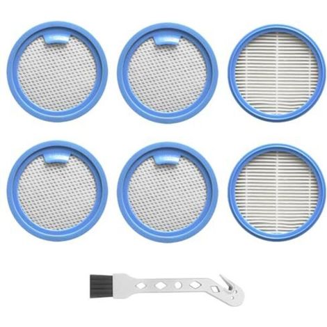 Kit de filtres ASKW5 pour aspirateurs AEG, compatible avec les aspirateurs sans fil AEG 7000 : 4 filtres pré-moteur et 2 filtres hygiéniques, filtres de rechange lavables (7 pièces). (1/4)