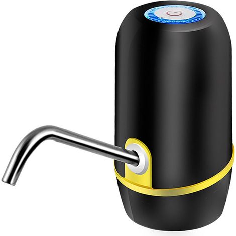 Distributeur d'eau en Bouteille, USB chargeant la Pompe à Eau Potable Distributeur d'eau électrique Portable Commutateur de Bouteille d'eau pour Bouteille Universelle de 5 gallons (Noir) (1/2)