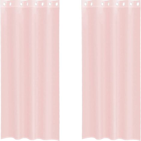 Maison Exclusive - Tende in Voile con Occhielli 2 pz Rosa Chiaro 140x225 cm
