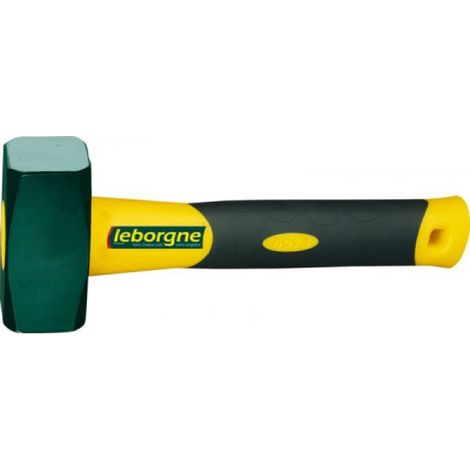 Leborgne – Massette 1,2kg en acier forgé – Manche tri-matière novagrip 260mm – Angles abattus pour sécurité accrue