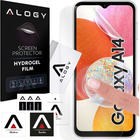 Pellicola protettiva in idrogel per schermo del telefono Samsung Galaxy A14 4G/5G, marca Alogy. (1/5)