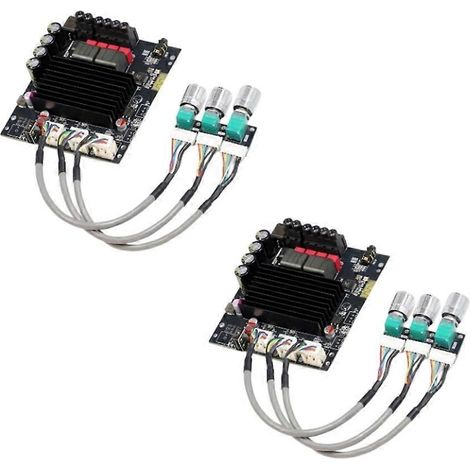 2 Stück T1002P Upgrade 100Wx2 Digitalverstärkerplatine Bluetooth Stereo Audio Equalizer Bass- und Höhenregelung TPA3221 (1/5)