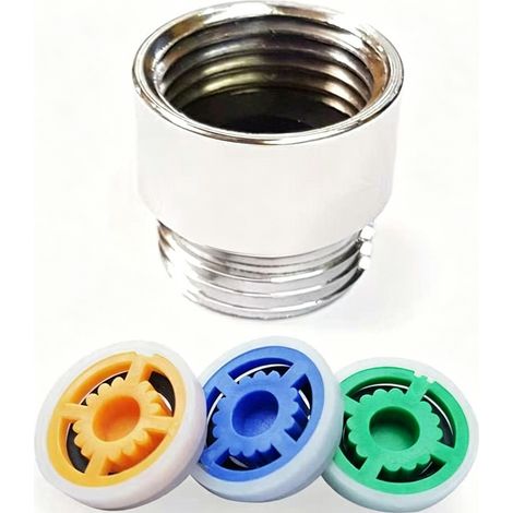 Limiteur de débit p. flexible de douche 10 L/min., 1/2’’ FF/FM, laiton chromé (1/5)