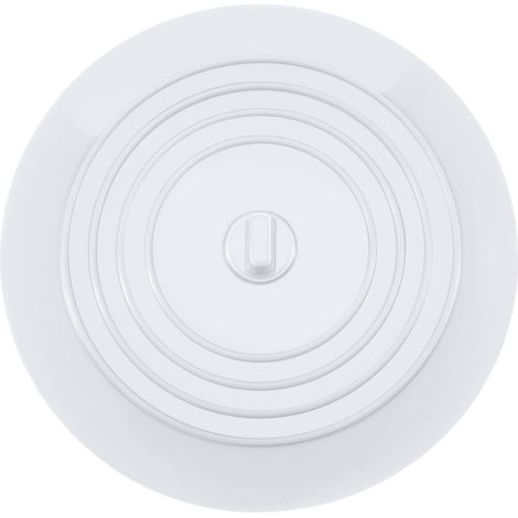 Bouchons pour Baignoire Silicone Bouchon d'évier Bouchon evier de cuisine 15,3 CM de diamètre pour Les Cuisines, Salles de Bains et Blanchisseries Bouchon de Vidange Universels (1 pcs, Blanc)