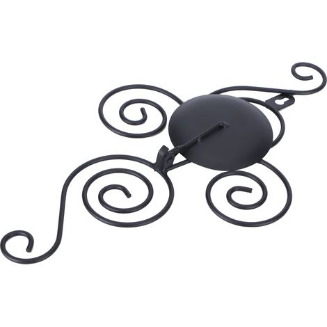 Porte-bougie géométrique noir en métal, décoration originale pour chambre à coucher (1/5)