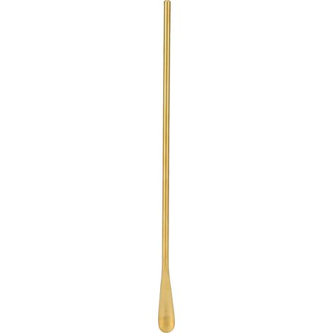 Cuillère à mélanger à long manche en acier inoxydable, petite cuillère à café, pour le bureau, la maison, le restaurant, dorée (1/5)