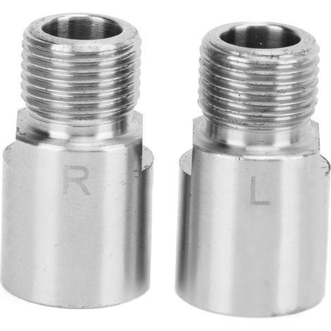 2 Paires Extenseurs de Pédales VTT Acier Chrome-Molybdène 20mm Argent (1/5)