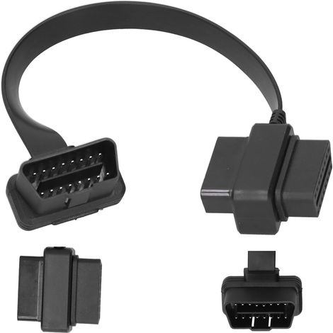 Adaptateur de connecteur OBD2 mâle vers femelle coudé en L pour câble d'extension OBD2 (1/5)