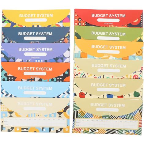 Buste per budget a fogli mobili, confezione da 12 set, carta (1/5)