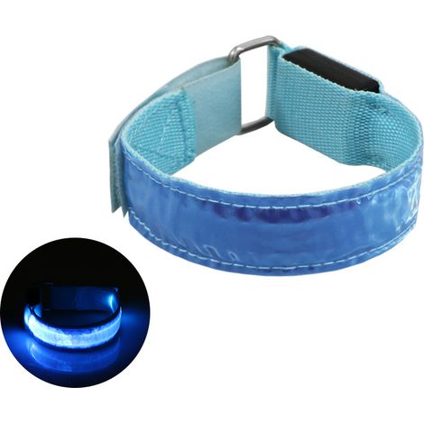 Brassard LED / Bandeau réfléchissant bleu