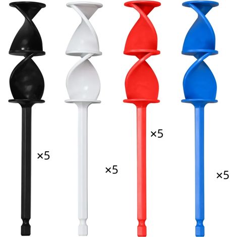20 Pièces Pales de Mélange en Silicone pour Perceuse, Accessoire de Mélangeur pour Résine Époxy, Agitateur de Peinture pour Mélanger Résine, Époxy et Moules en Silicone (1/5)