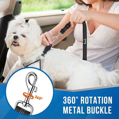 Cintura di sicurezza doppia regolabile per cani da auto (1/5)