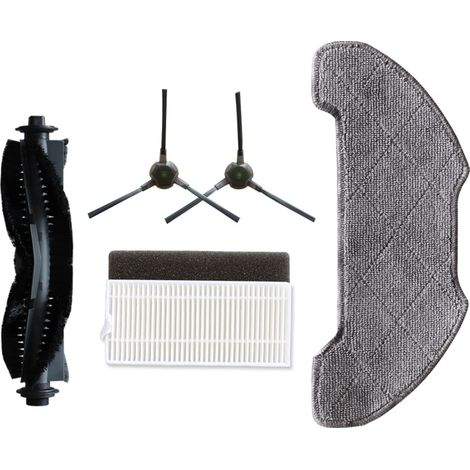 Jeberley kompatibles Zubehör für den Airrobo P30 Saugroboter: Rotationsbürste, Hauptbürste, Seitenbürste, Filter, Filterkartusche, Reinigungstuch. (1/5)