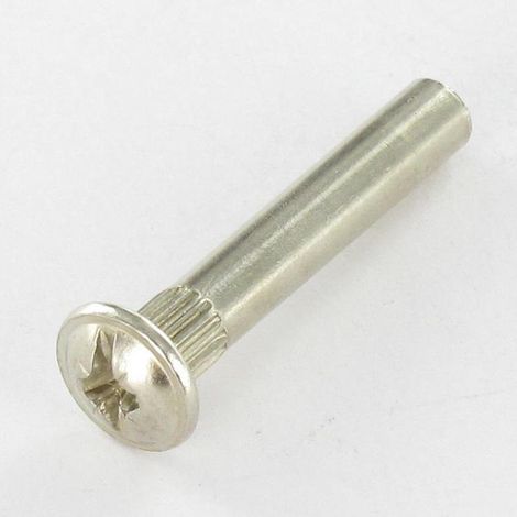 Ecrou Relieur Tête Poelier POZI et fendu M4X15 5X35 Acier nickelé-1 pièce