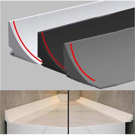 Nastro sigillante in silicone 2M,striscia sigillante autoadesiva per bagno,nastro sigillante per doccia,grigio,1 pezzo (1/5)