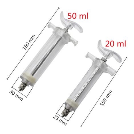 Komplett-SET zur manuellen Fütterung von Küken Edelstahl: Spritze, Sonden, Löffel, Ballon profiliert 20 ml (1/5)