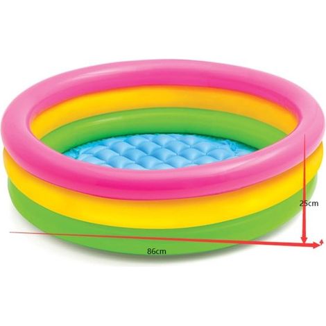Aufblasbarer Pool – Sommer-Spaß-Pool – Inklusive Spielbälle – Geeignet für die ganze Familie – Aufstellpool für den Garten (86 x 25 cm) (1/5)