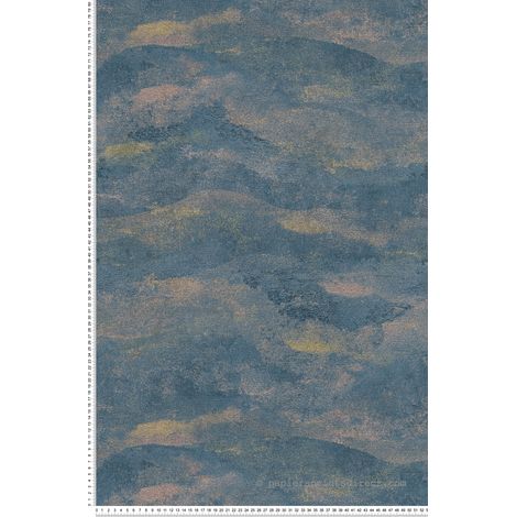 Papier peint intissé Japonais & asiatique Bleu, Or - 10,05 x 0,53 m (1/3)