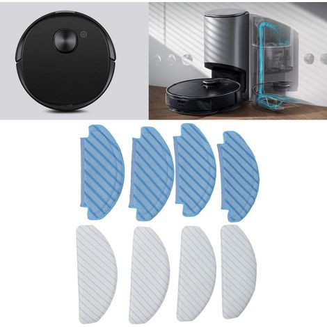 Set di 8 panni per la pulizia per robot aspirapolvere DEEBOT OZMO T8/T8aivi/N8pro Plus - 4 lavabili + 4 in microfibra (1/4)