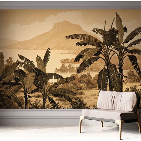 Papier peint autocollant adhésif avec imprimé motifs uniques apparence moderne Panorama tropical 312x219 cm (1/5)