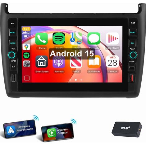 Android 15 Carplay GPS Pour VW Polo 6R 6C 2009-2017 Autoradio GPS Bluetooth 2+64G DAB