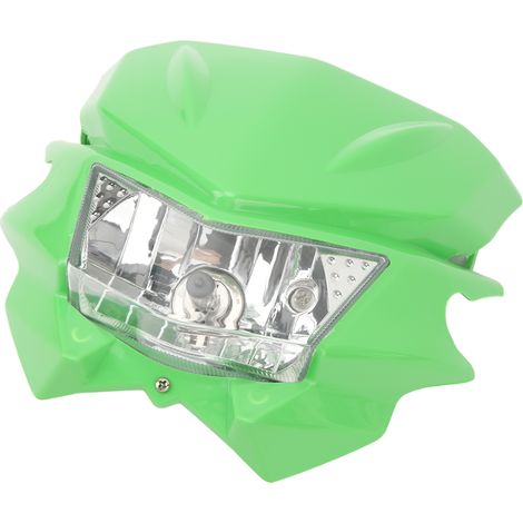 Wasserdichter H4 LED Motorradscheinwerfer mit Tagfahrlicht, Fern- und Abblendlicht für KLX 110 125 150 230 250 300 450R CRF WRF DC12V Grün (1/5)