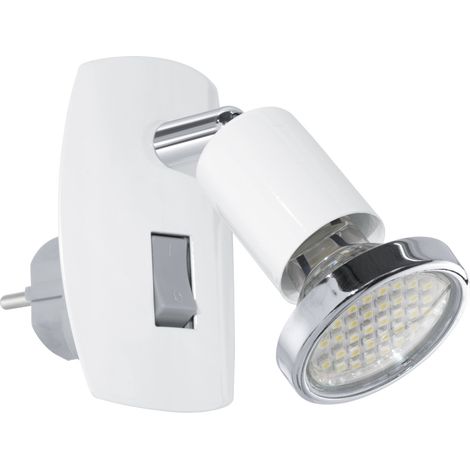 Applique Moderna Mini 4 Acciaio Bianco 1 Luce Gu10 2,8 Ip20