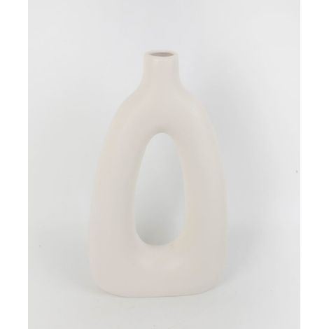 TrendLine Vase Keramik 32 x 18 cm weiß Vase