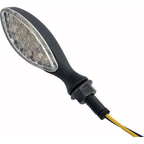 Intermitentes LED universales EMGO 2025/02 (par) (longitud 7 cm / 5,5 cm) color negro (homologación)