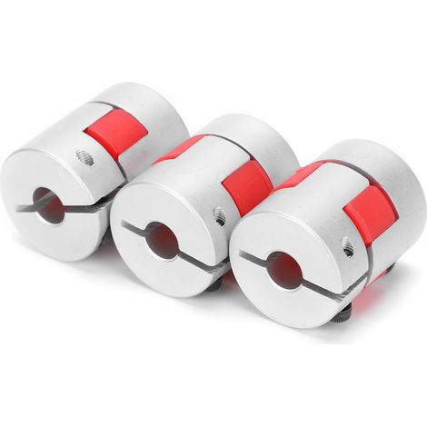 Accouplement flexible 3 pièces en alliage d'aluminium, kit de raccord à vis à billes GMC-25x30, diamètre extérieur 25 mm, longueur 30 mm, alésage intérieur 10-10, accessoire moteur (1/5)