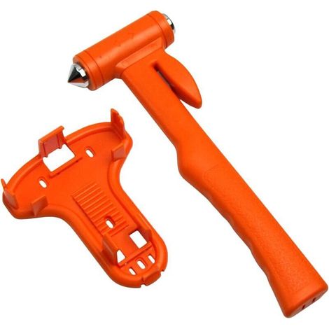 Marteau de sécurité automobile, outil d'évacuation d'urgence, équipement d'urgence 2 en 1 avec fonction brise-vitre pour une évacuation familiale en cas d'urgence.-AquaForge (1/5)