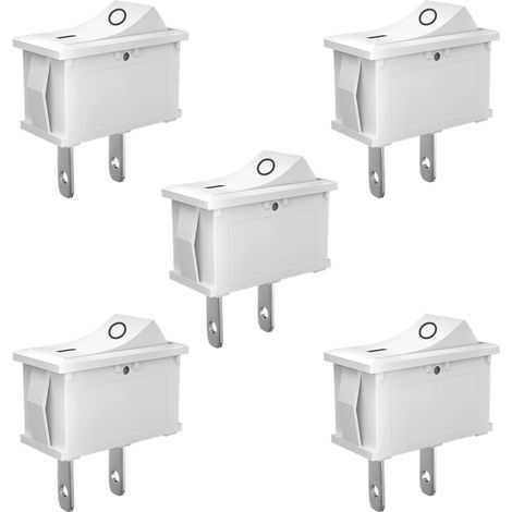 CSPARCV 5-teiliger Mini-SPST-Wippschalter, 10 mm x 15 mm EIN/AUS, für Auto, Boot und Haushaltsgeräte (1/4)