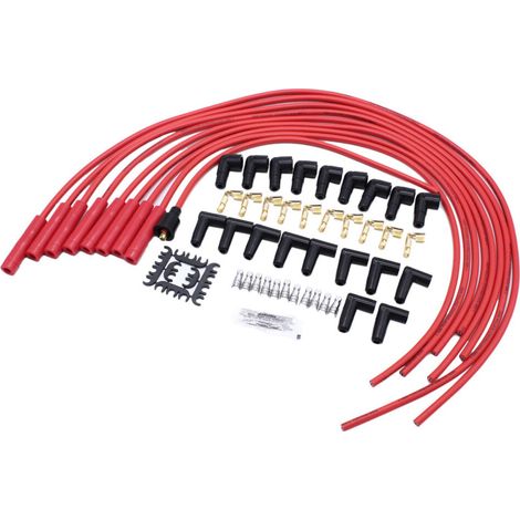 Set di cavi per candele 4041R da 8 mm, set di cavi universali Super Stock con anima a spirale in rame rosso (1/2)