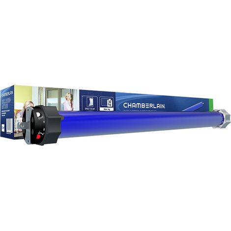Chamberlain – Moteur tubulaire pour volets roulants 15Nm – Charge max 30kg – Surface max 7,5m² PVC – Fréquence 17R/min – Tension 230V