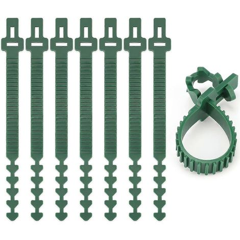 Clips de fixation pour tuteurs d'arbres de 24 cm, clips verts pour branches d'arbres, attaches pour arbres, tuteurs et clips, pour soutenir les arbres et les plantes (1/5)