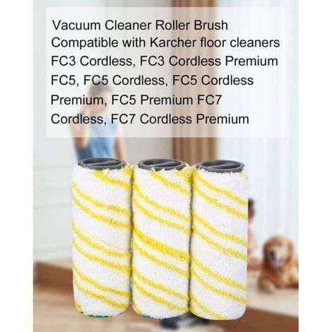 Lot de 4 rouleaux de rechange jaunes pour aspirateur Karcher FC7 FC5 FC3D FC3 (1/3)