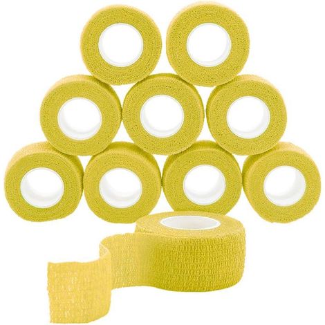 rouleaux de ruban adhésif cohésif Pansement pour le sport Bande élastique auto adhésive médical adhé 2,5 x 450 cm 450 cm 2,5 x 10 (1/5)