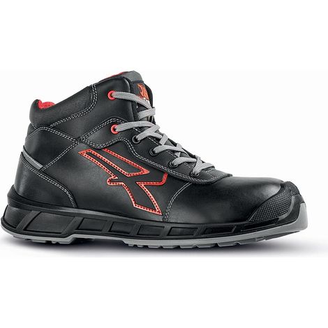 Zapatos de seguridad altos STING S3S CI FO SR - Negro/Rojo 48