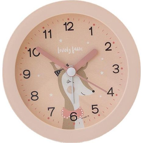 BEBUSINGOTO Despertador infantil sin tictac, bonito y silencioso, con sonido fuerte y alarma nocturna extrema, con luz nocturna, para viajes y estudiantes. (1/5)