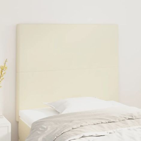 Tête de lit Crème 80x5x118/128 cm Similicuir vidaXL (1/5)