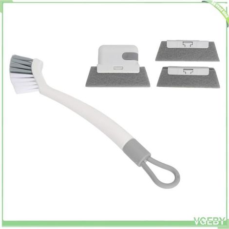 Fafeicy Brosse de nettoyage de rainure de fenêtre Ensemble De Nettoyage De Rainure De Fenêtre Détachable Lavable parfum anti-ride (1/5)